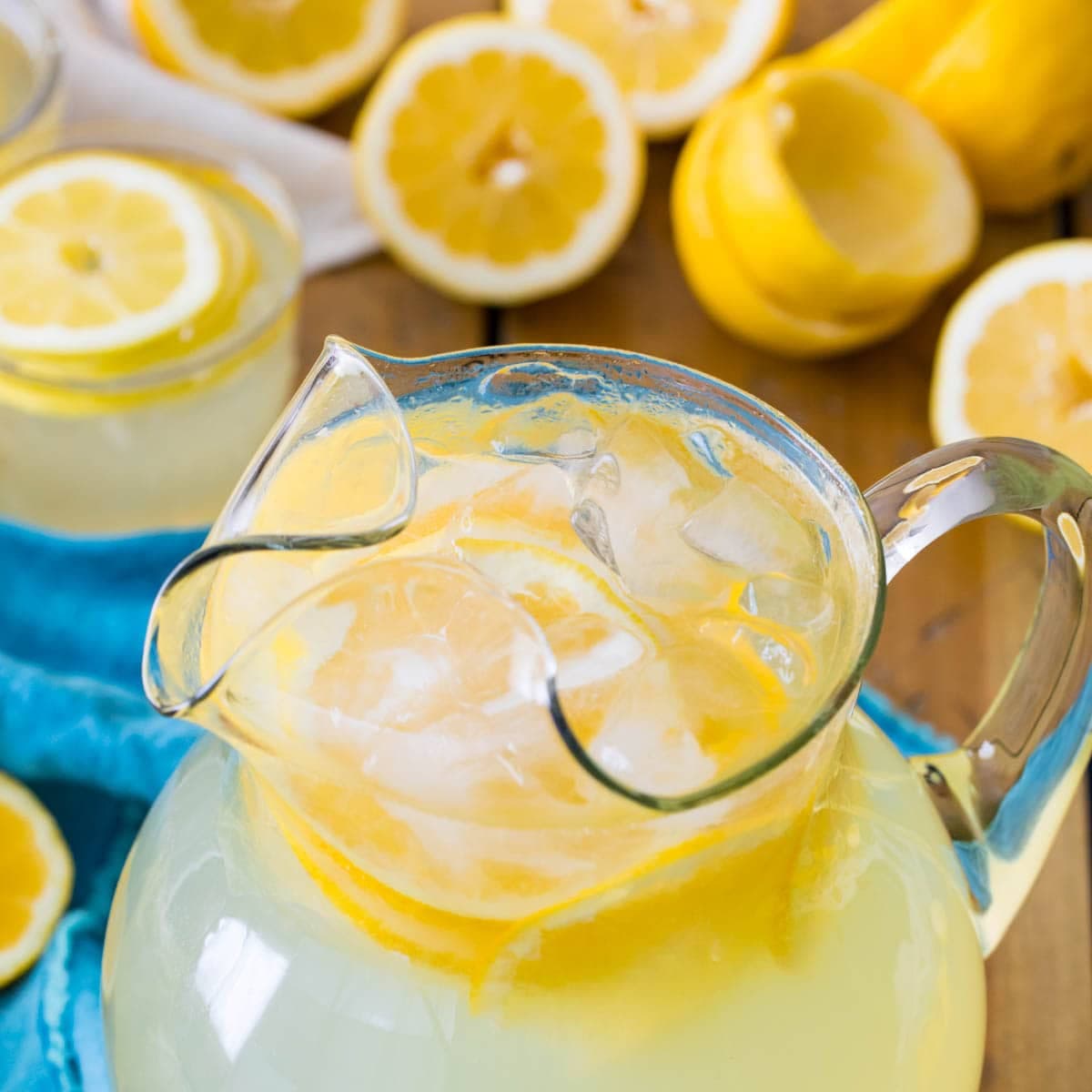 Fresh lemons beside lemonade cotton candy