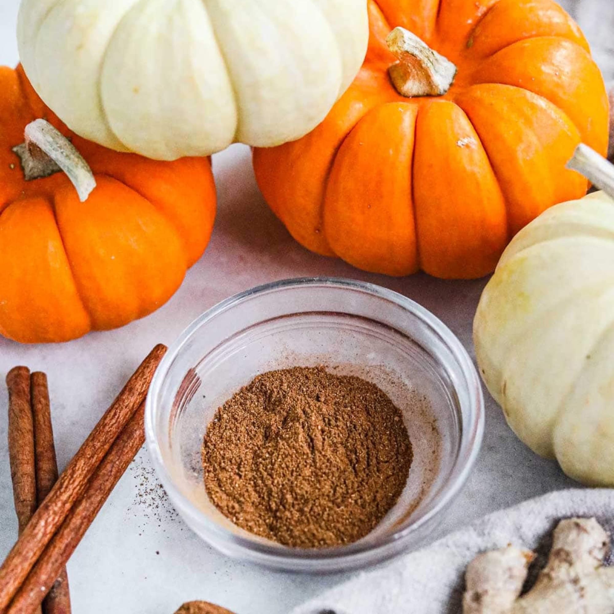 Pumpkin spice cotton candy close-up